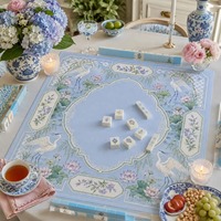 Alas Permainan Berbahan Lumpur Diatom 33 inci*33 inci, Seri MAT Khusus untuk Permainan Mahjong & Poker Amerika, Tersedia dalam Stok