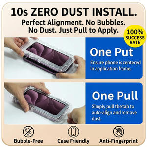 OEM Screen Protector for iPhone 18 One-Step Easy Installation with Auto Alignment Tool 2.5D Tempered Glass Bubble-Free <b>Magic</b> <b>Box</b> - Product Image 3