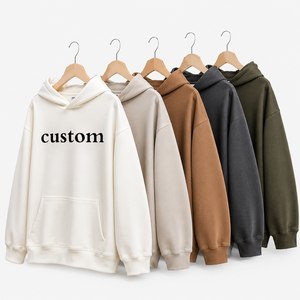 Sweat-shirt à capuche surdimensionné personnalisé en molleton vierge, plusieurs couleurs, OEM, usine de streetwear - Product Image 4