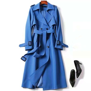 Nuevo Estilo de Otoño Gabardina Larga Elegante Casual Tallas Grandes Rompevientos de Manga Larga para Mujer Abrigo Estándar para Mujer - Product Image 2