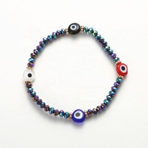 Bracelet Perlé Élégant Unisexe Classique Simple avec Cristaux et Yeux Maléfiques, Idéal pour Anniversaire - Meilleur Prix de Gros - Product Image 3