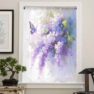 Modelli personalizzati trasparenti tende floreali stampate tende <span class=keywords><strong>su</strong></span> teli per soggiorno - Product Image 6