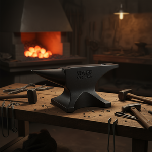 Enclume à corne unique en acier moulé Wevor 55 lb avec plaque frontale de 12 po pour forgerons - Product Image 2