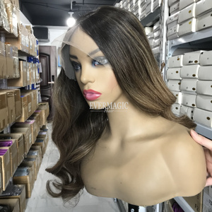 Perruque Lace Front wig naturelle Remy, Loose Wave, couleur Balayage, 13x6, cheveux humains de luxe, b 4/27 # 10A, haute qualité, Stock - Product Image 6