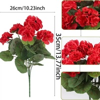 Fleur artificielle de géranium en soie en promotion pour la décoration de mariage, de maison et de salon