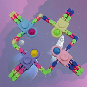 Jouets <span class=keywords><strong>Bb</strong></span> Fidget Spinners transformables en <span class=keywords><strong>robot</strong></span> à chaîne, jouets à bulles à pousser, jouets à chaîne pour le bout des doigts, <span class=keywords><strong>robot</strong></span> à chaîne - Product Image 6