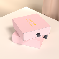 Boîte à bijoux en papier avec tiroir coulissant, personnalisable avec logo, pour boucles d'oreilles, colliers et bagues, vente en gros