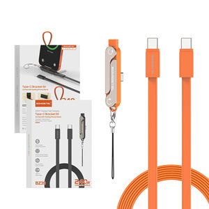 <span class=keywords><strong>Cavo</strong></span> Dati in Nylon con Supporto Staccabile e Pieghevole, Ricarica Rapida 240W 60W USB C Tipo C per <span class=keywords><strong>Caricabatterie</strong></span> <span class=keywords><strong>iPhone</strong></span> - Product Image 4