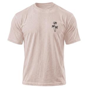 T-shirt pour homme à imprimé palmier délavé à l'acide, col rond décontracté, manches courtes, coupe ample, en coton, style streetwear - Product Image 5