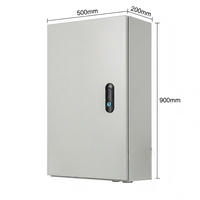 Boîtier de distribution d'alimentation double ATS industriel 380V AC avec stabilisateur de tension 50KVA, relais de séquence de phase, panneau de commande IP54