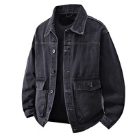 Design personnalisé de l'usine OEM veste en jean denim délavé au soleil Streetwear veste en jean vintage vierge d'extérieur décontractée pour hommes