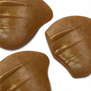 Natural Rawhide Dog Chew Treats, Durable <b>Fan</b>-Shaped Pigskin Dental Chew Ear for Medium <b>Large</b> Dogs, Long Lasting - Product Image 2