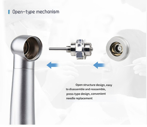 Высокоскоростной стоматологический наконечник с 4 кнопками, цветной, с электропитанием, 4 отверстия - Product Image 3