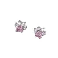 Nouvelles boucles d'oreilles en cuivre et zircon en forme de patte de chat, fraîches, douces, délicates, style coréen, pour femmes, à porter au quotidien.