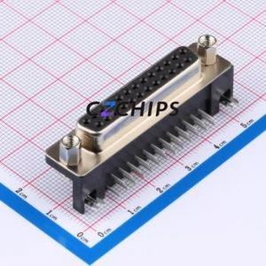 9683537613 D-Sub/VGA Connector Bent Lead Through Hole Connector Female 25P Right Angle Insert 2 - Product Image 1