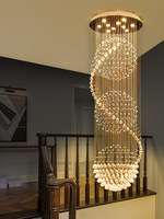 Lustres et lampes modernes en verre de personnalisation directe d'usine lustre de suspension pour l'escalier haut de maison d'hôtel de plafond