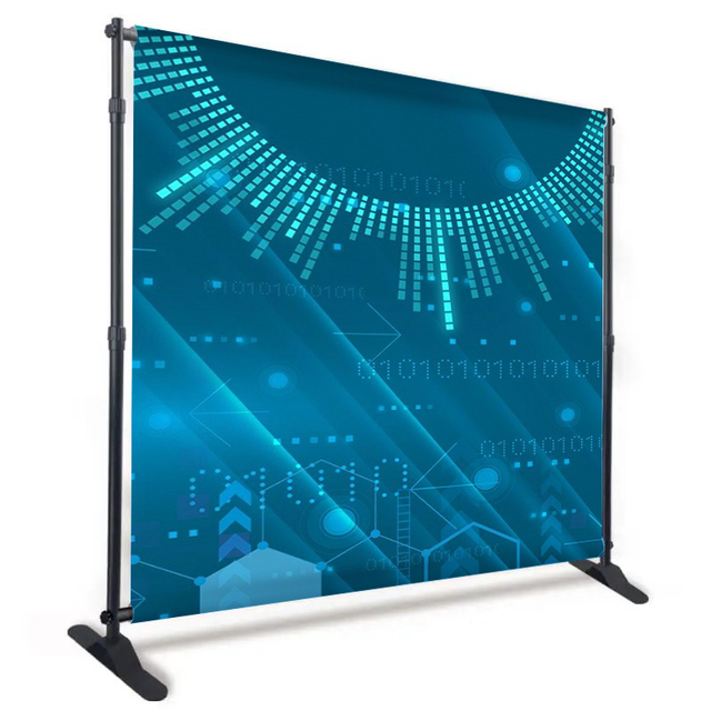 8x8 ft Heavy Duty Backdrop Banner Stand Kit, Adjustable Photography Step and Repeat Stand for Parties, Portable Trade Show