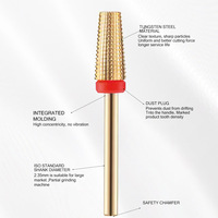 Tête de meulage d'ongles en acier au tungstène durable, conique, ronde et sûre, perceuse à ongles en carbure, polisseuse professionnelle