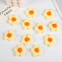Fleur éternelle artificielle au crochet nouvelle tête de fleur de crochet de laine tissée à la main pour le cadeau de festival