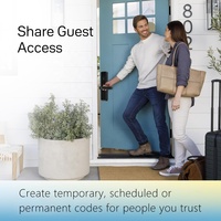 Cerradura Inteligente Biométrica para el Hogar con Escáner de Huellas Dactilares, Manija Tuya Smart Locks, Cámara Frontal Wi-Fi, Acero/Madera, Nube