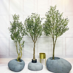 Plantas de imitación decorativas para interior y exterior, plantas artificiales para el hogar, árbol de oliva - Product Image 1
