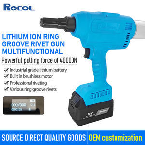 Pistola de remache de ranura de anillo eléctrica ROCOL con remache de enchufe de sellado de Baterí<span class=keywords><strong>a</strong></span> de 18V de grado industrial HD40 - Product Image 6