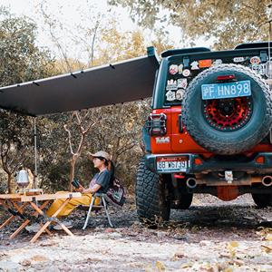 Auvent rétractable pour véhicule, tente de toit imperméable, abri pour véhicule SUV, <span class=keywords><strong>camion</strong></span>, accessoires pour 4 coureurs, noir (2x2.5M) - Product Image 3