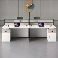 Bureau Bureau Bureau Personnel Bureau Simple Moderne Écran Station Casier Partition Employé Bureau D'ordinateur