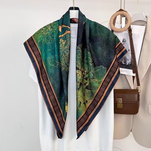 Xiangyun 110*110 Adult Square Scarf Double-Sided Printed for Spring Very Stylish