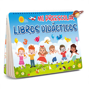 Libro delle Attività Montessori in Spagnolo con 16 Temi per Bambini in Età Prescolare, Libro Silenzioso Fai-da-Te per l'Apprendimento di Alfabeto, Numeri, Forme e <span class=keywords><strong>Animali</strong></span> - Product Image 1