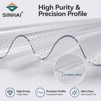 Échantillon gratuit de panneaux muraux décoratifs en plastique imperméable 4x8, panneaux de toiture en polycarbonate ondulé réduisant la chaleur