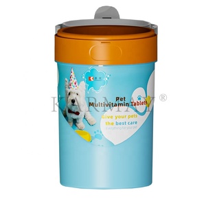 Cylinder Plastic Jar with Flip Top Lid 270ml PET Multivitamin Tablet Packaging Jar in <b>Mold</b> Label Plastic Jar with Security Lock - Product Image 3