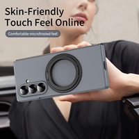 Étui de téléphone pliable antichoc en TPU+PC avec protection à 360° °   Support magnétique rotatif, compatible avec Z Fold 3/4/5/6/7