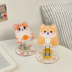 Lindo Soporte Plegable Giratorio de Acrílico para Teléfono con Diseño de Mascota, para Uso en Escritorio y Juegos, Compatible con Apple iPhone - Product Image 1