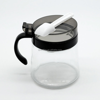Vente en gros de bouteilles de vinaigre d'huile d'olive bocaux distributeurs en plastique avec poignée et couvercle pour la cuisson de vinaigrette Remises en gros