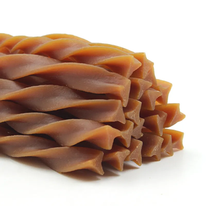 Natural Eco perro cuero crudo sin sabor a pollo a granel <span class=keywords><strong>Chow</strong></span> Twist Strip perro trata aperitivos para mascotas perro FoodStick - Product Image 5