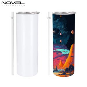 Popular Sublimation 20oz Skinny Tumbler DIY <b>Blank</b> Stainless Steel <b>Water</b> <b>Bottle</b> With Straw - Product Image 4