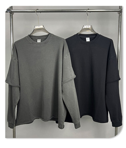OEM/ODM Factory Bulk <b>Long</b> <b>Sleeve</b> 420gsm 100%Cotton Casual T Shirt Plain Blank <b>Tshirts</b> Wholesale Customized Print T-Shirt For <b>Men</b> - Product Image 3