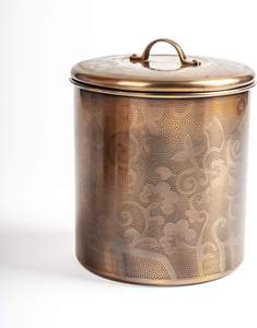 Daily Use Metal <b>Canister</b> <b>Set</b> for Dry Food Coffee Beans Tea Leaves Storage Smooth Polish Finish Kitchen Essentials - Product Image 1