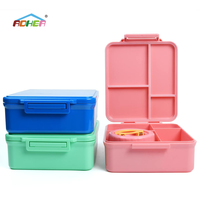Aohae Conception personnalisée Boîte Tiffin sans Bpa Boîte à bento pour enfant Boîte à lunch isolée en plastique pour l'école des enfants avec couvercle