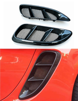 Aérateur latéral en fibre de carbone véritable style OEM pour Porsche 718 Boxster Cayman – Cache d'aération de voiture, kit carrosserie