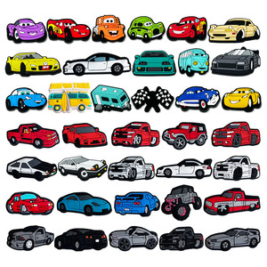 Breloque de chaussure populaire pour sabots, motif voiture de course, véhicules sportifs et véhicules de transport, style <span class=keywords><strong>dessin</strong></span> <span class=keywords><strong>animé</strong></span> mignon, tendance mode - Product Image 6