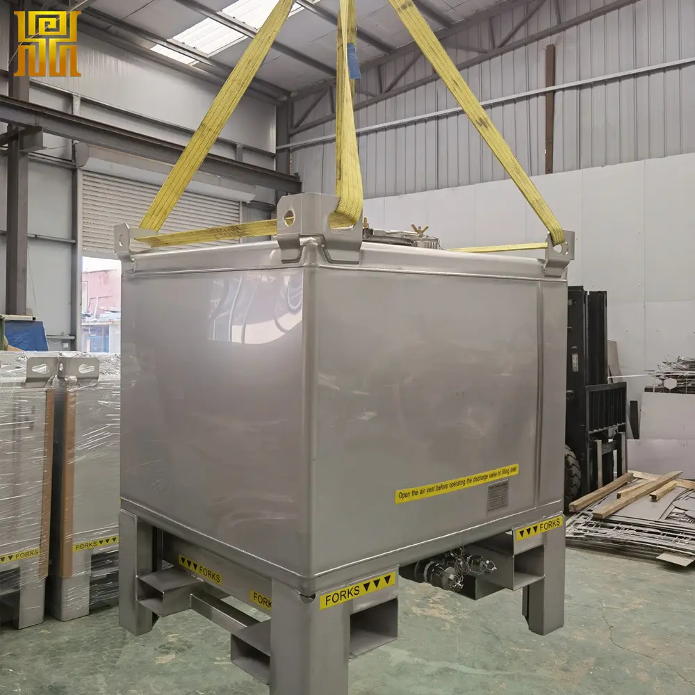 Factory directly sale 304/316l Stainless Steel 1500L Storage IBC Tote Tank