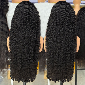 Wholesale Burmese Curly Raw Brazilian Virgin Human Hair Lace Front Wigs for Black Women <b>Cheap</b> Hd Full Lace Frontal Virgin Wig - Product Image 3