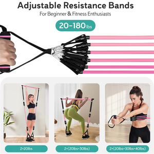 Equipo de Fitness para Moldear el Cuerpo, Quemar Grasa y Rehabilitación Física, Kit de Barra de Yoga y Pilates para Gimnasio en Casa con Bandas de Resistencia - Product Image 3