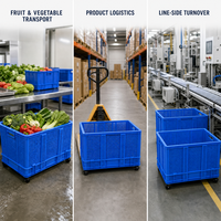 Caisse de manutention en plastique HDPE maillée, empilable, emboîtable et recyclable Sinocube – Conteneur robuste pour légumes