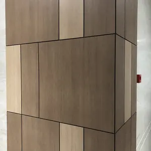 Revestimento de madeira impermeável, painel de resina fenólica compacto laminado compacto à prova de incêndio 4mm 6mm 8mm para parede