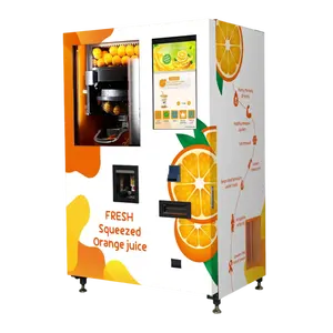 Voll automatischer natürlicher Fruchtsaft spender Frischer Zitronen-Orangensaft-Verkaufs automat