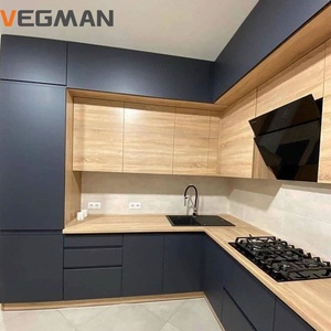 Mới nhất thiết kế hiện đại màu xám Matte tủ bếp thiết kế hiện đại tủ bếp Sản xuất tại Trung Quốc - Product Image 3