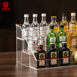 High Transparent Durable Plastic Display Racks Storage Liquors <strong>Mini</strong> Bottle Wines Rack Countertop <strong>Supermarket</strong> - Product Image 1
